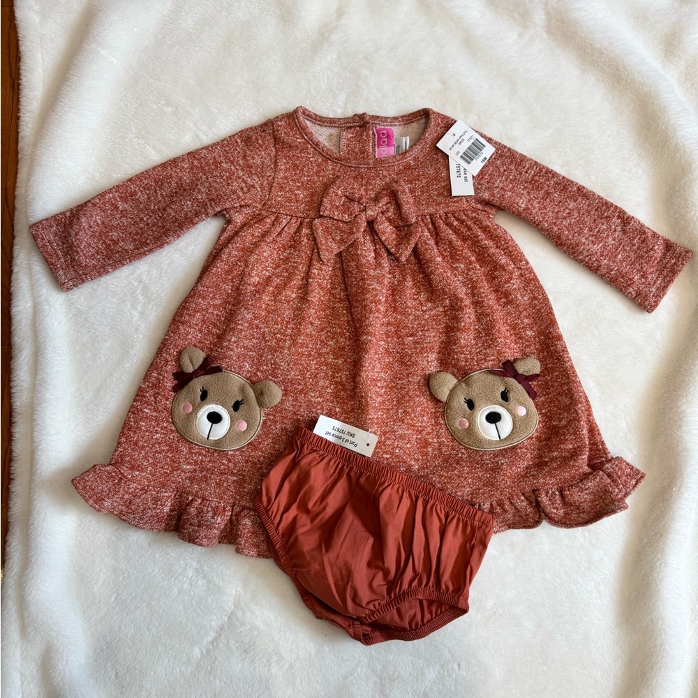 Adorable Bear Dress with Bloomers